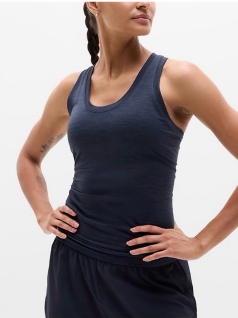 Athleta Momentum Racerback Tank Dark Blue
